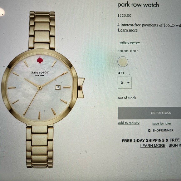 Kate Spade watch